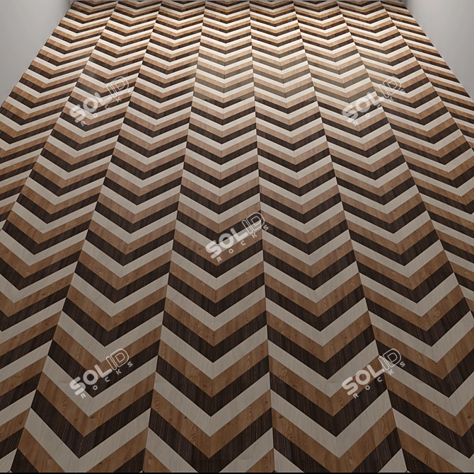 Elegant Wood Floor Collection 3D model image 2