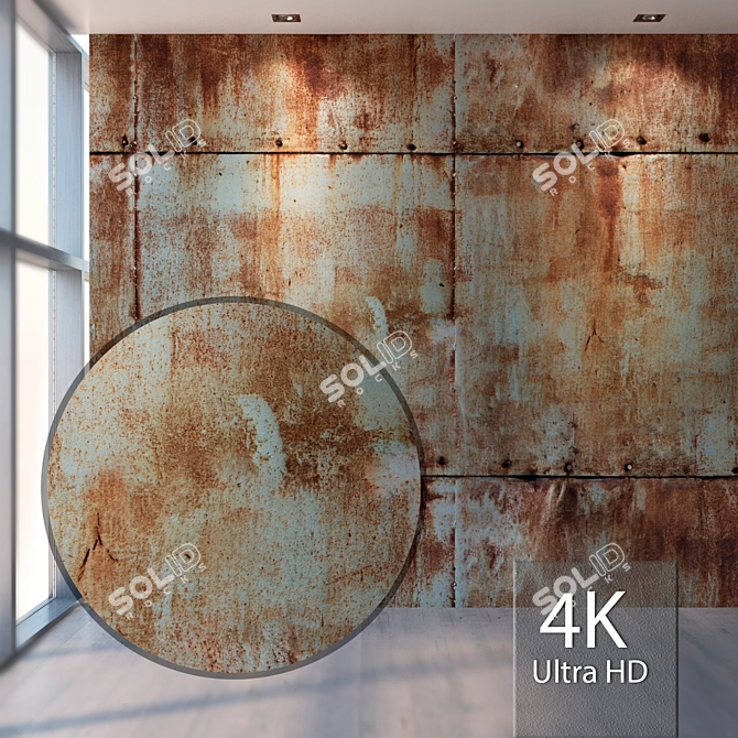 Seamless Metal Texture Kit 3D model image 1