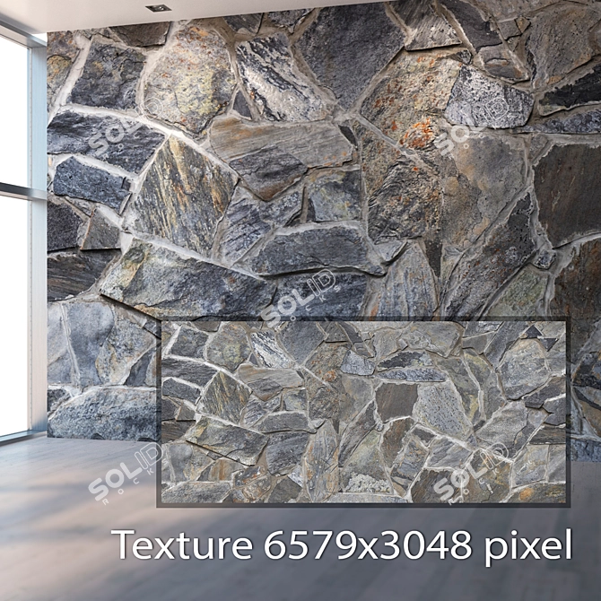 Seamless Natural Stone Texture 3D model image 2