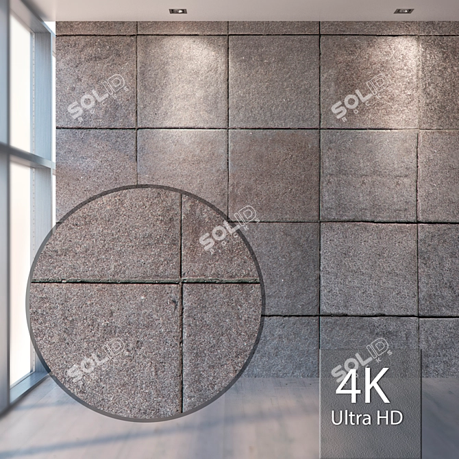 Seamless 4K Stone Texture 3D model image 1