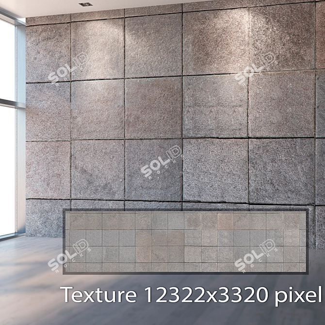 Seamless 4K Stone Texture 3D model image 2