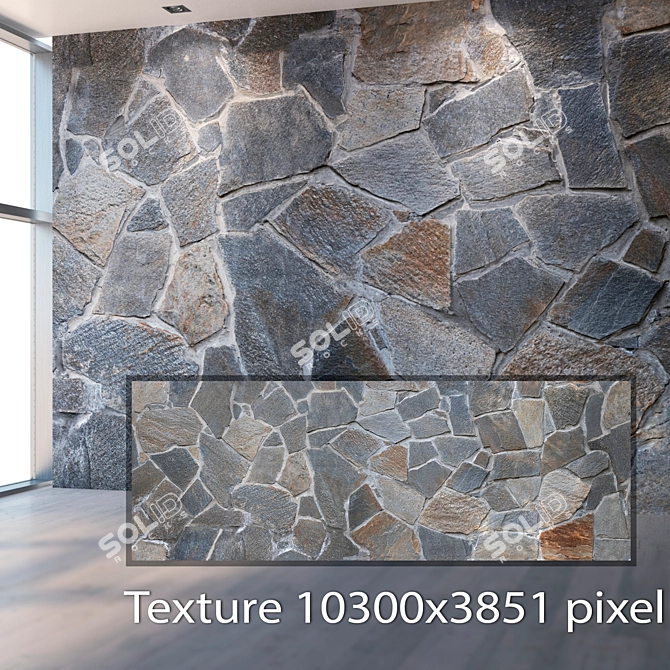 Seamless Stone Texture Set 3D model image 2