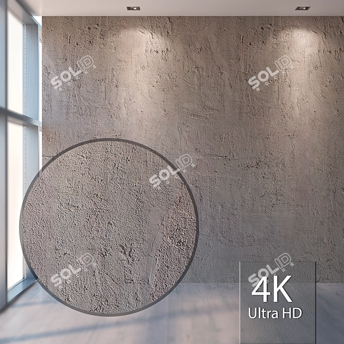 Seamless Plaster Texture Pack 3D model image 1