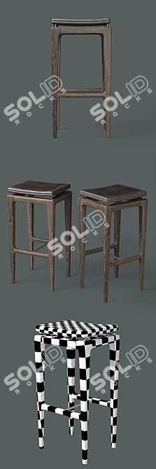 Elevate Your Bar Experience: OTAKU Bar Stool 3D model image 2