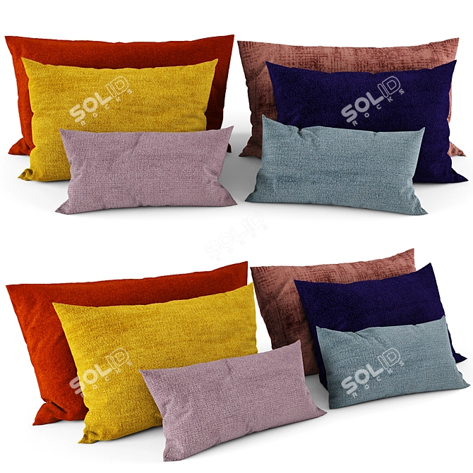 Versatile Stylish Accent Pillows 3D model image 1