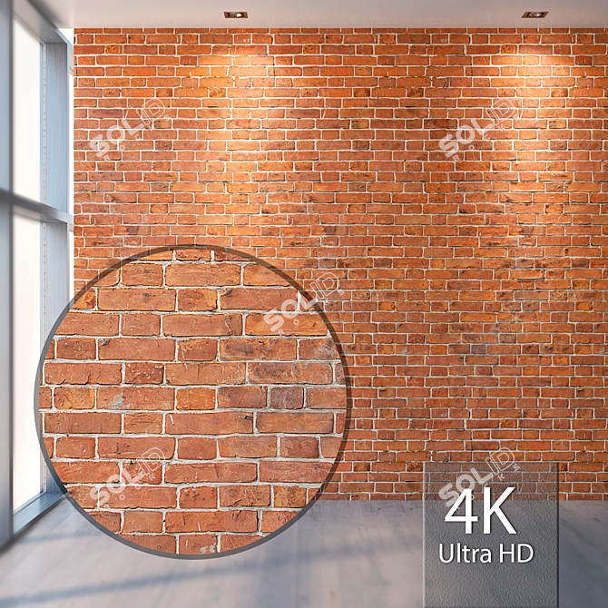 Seamless Brick Texture 3D model image 1