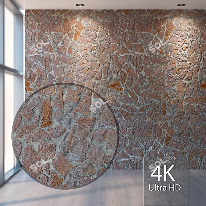 Seamless Stone Texture - 4K Res. 3D model image 1