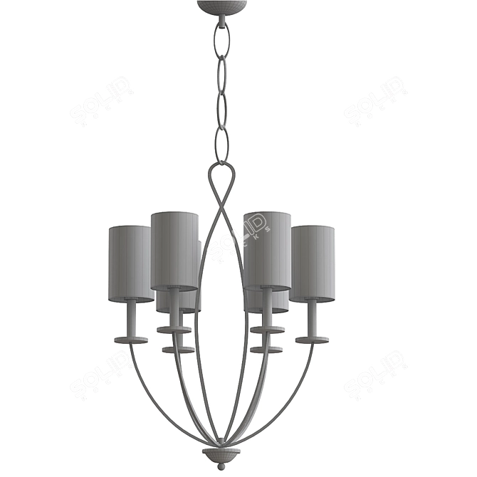 Elegant Castana Chandelier 3D model image 2