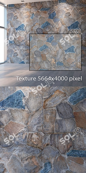 Seamless Natural Stone Texture 3D model image 2