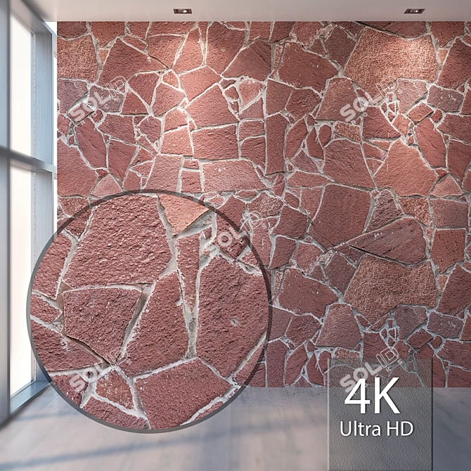 Seamless 4K Stone Texture 3D model image 1