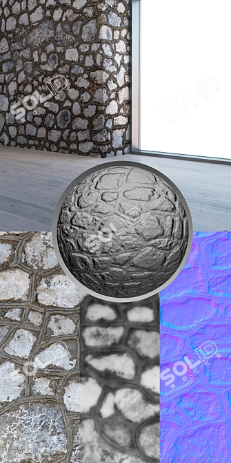 Seamless Stone Texture in 4K 3D model image 3