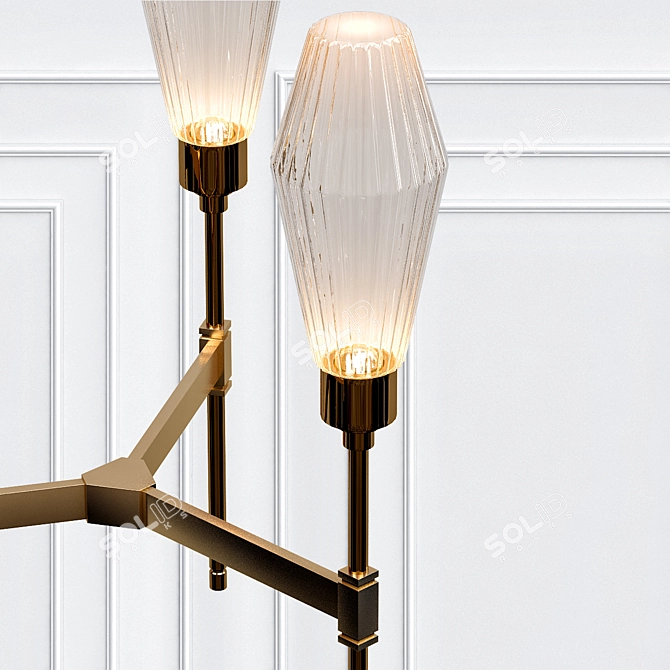 Aalto Round Chandelier: Elegant Illumination 3D model image 2