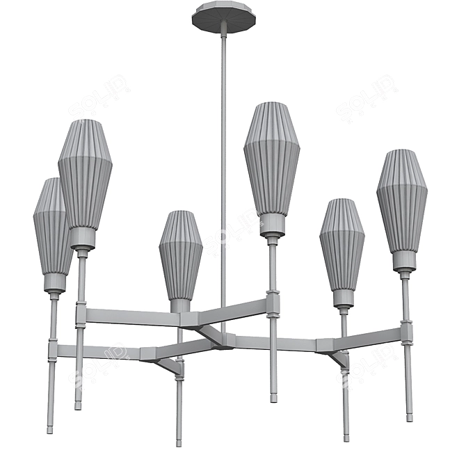 Aalto Round Chandelier: Elegant Illumination 3D model image 3