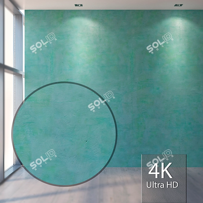 Seamless Plaster Texture Kit 3D model image 1