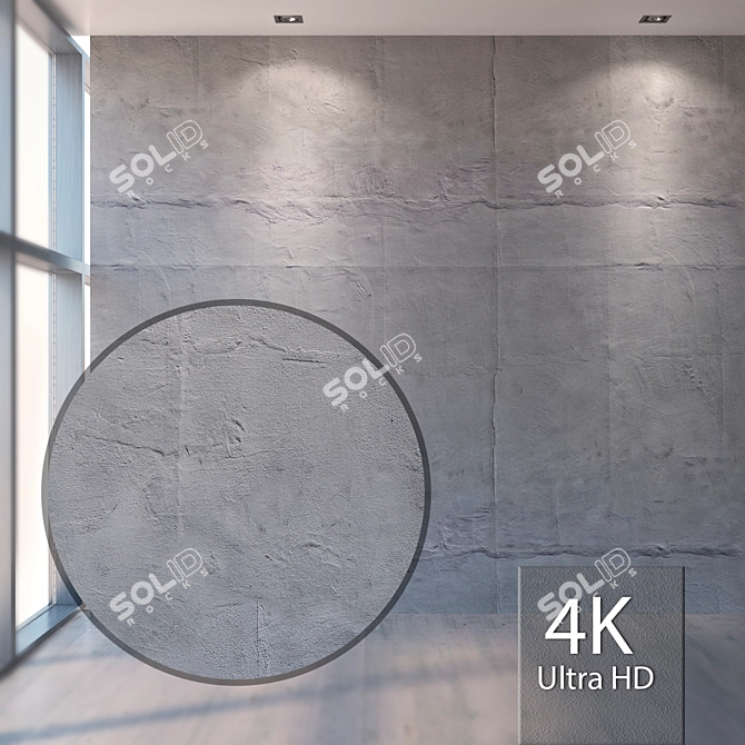 Seamless Plaster Texture 4K 3D model image 1