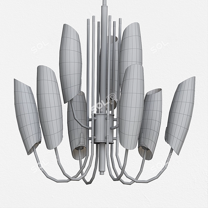 Stunning Stella 9-Light Chandelier 3D model image 3