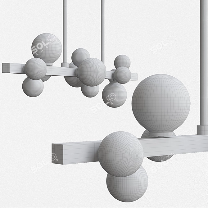 Elegant Mini Hinsdale Chandelier 3D model image 2