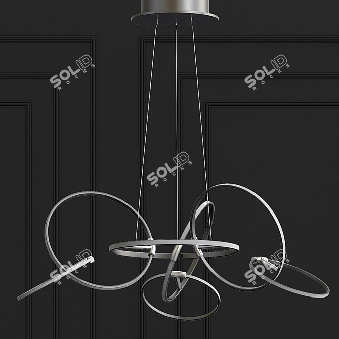 Et2 Ringer Chandelier: Elegant Illumination 3D model image 1