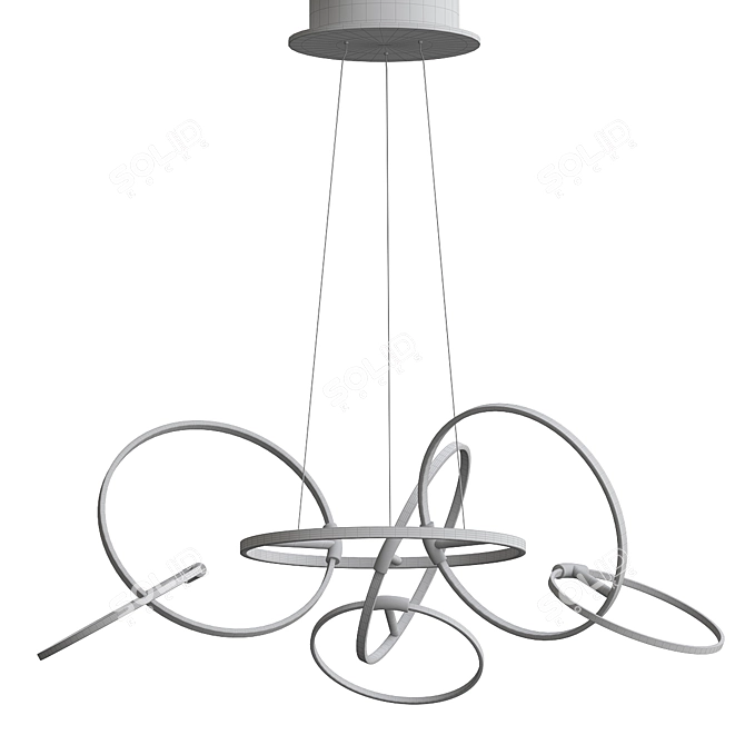 Et2 Ringer Chandelier: Elegant Illumination 3D model image 2