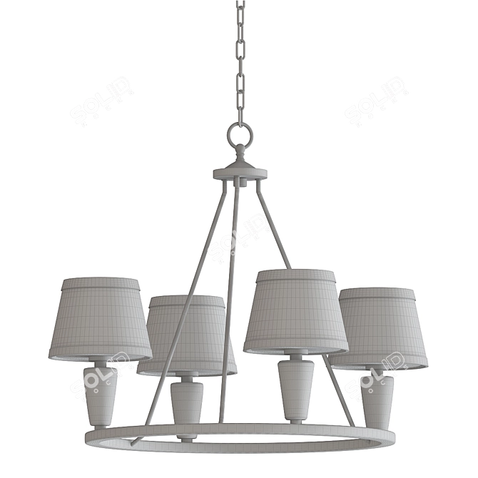 Luxury Illumination: Warden Chandelier 3D model image 2