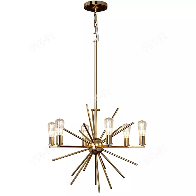 Luxury Carnegie Chandelier: Elegant Illumination 3D model image 1