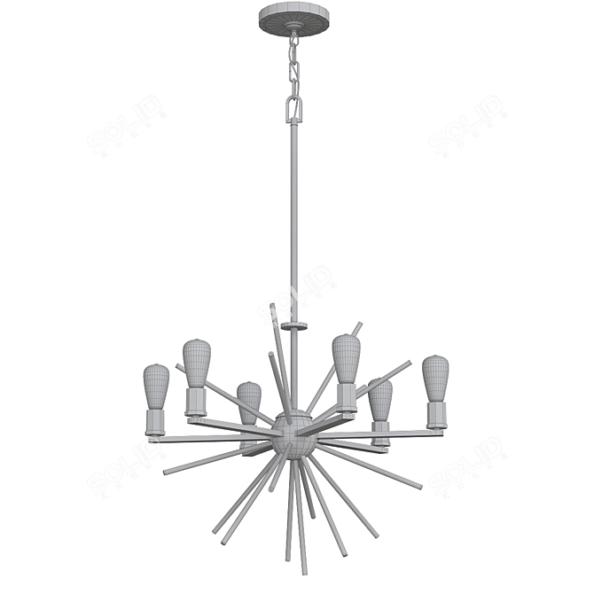 Luxury Carnegie Chandelier: Elegant Illumination 3D model image 3