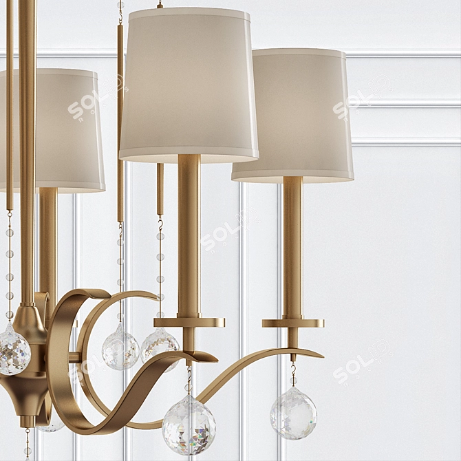 Elegant Whitney Chandelier: Transform Your Space! 3D model image 2