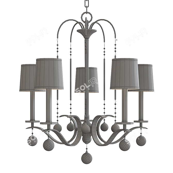 Elegant Whitney Chandelier: Transform Your Space! 3D model image 3