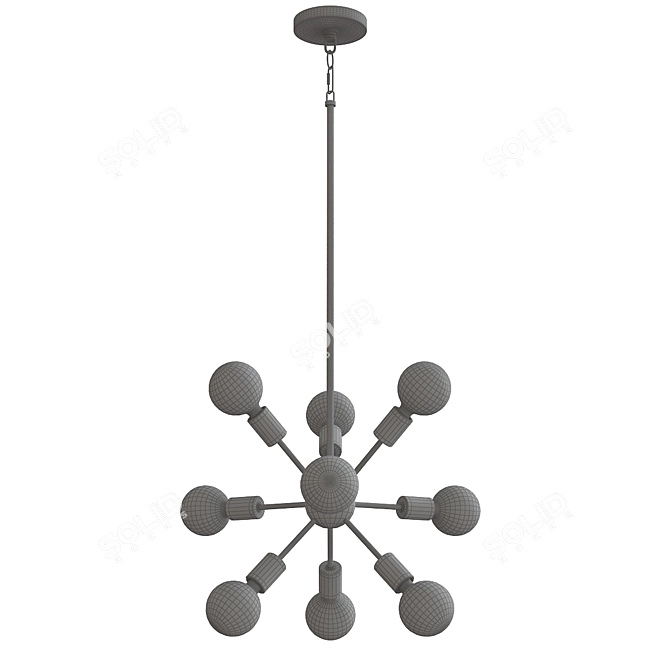 Luxurious Glow Chandelier: Limelight 3D model image 2