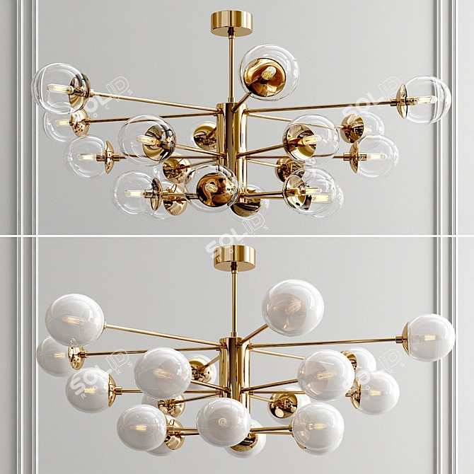 Elegant Karrington Large Chandelier 3D model image 1