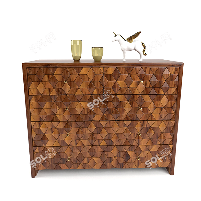 Mirage 5Drw Dresser: Professional-grade 3D model with textures 3D model image 1