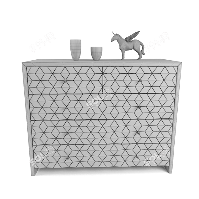 Mirage 5Drw Dresser: Professional-grade 3D model with textures 3D model image 3