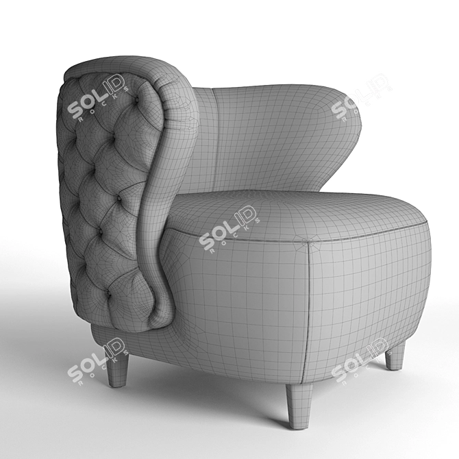 Annabelle Heritage Armchair: 3D Model with Textures 3D model image 3