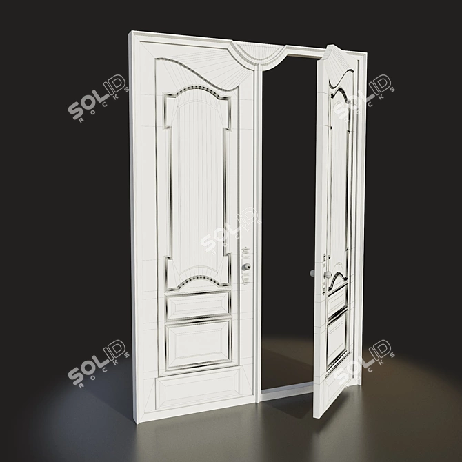Elegant Entry Door 3D model image 2