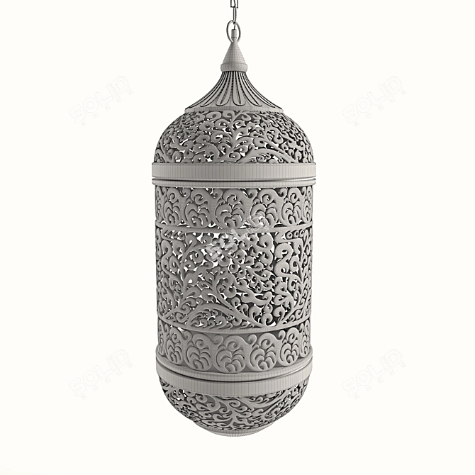 Exquisite Moroccan Pendant Lighting 3D model image 2