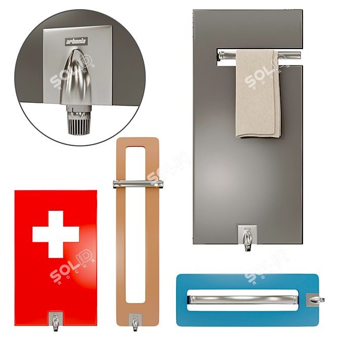 Stylish Arbonia Design Radiators 3D model image 2