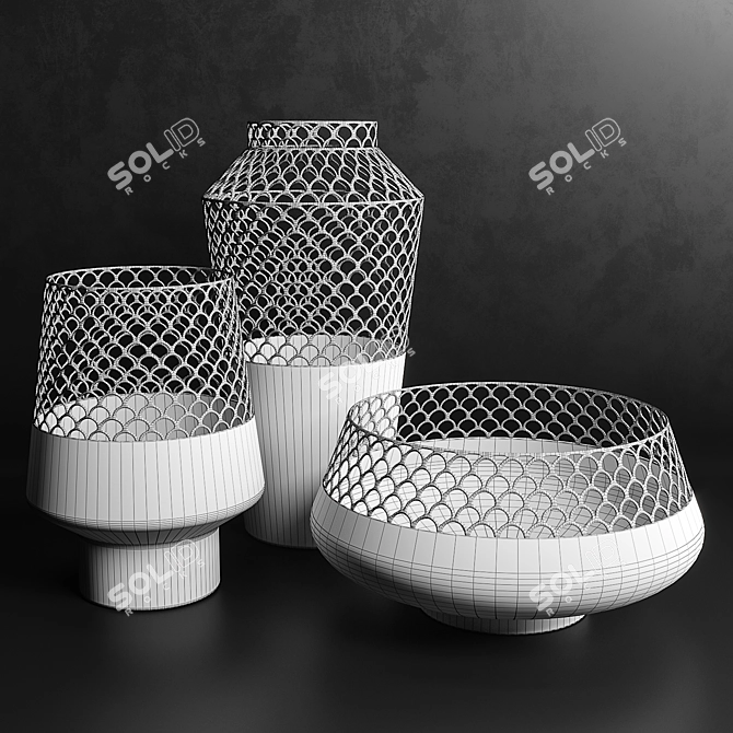  Elegance in Five Vases 3D model image 2