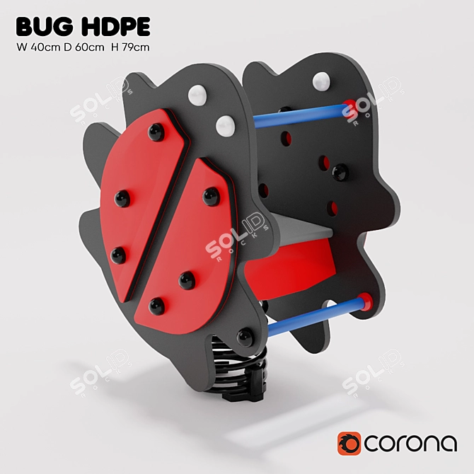 KOMPAN Ladybug Spring Rocker 3D model image 1