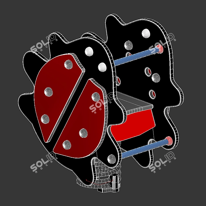 KOMPAN Ladybug Spring Rocker 3D model image 2