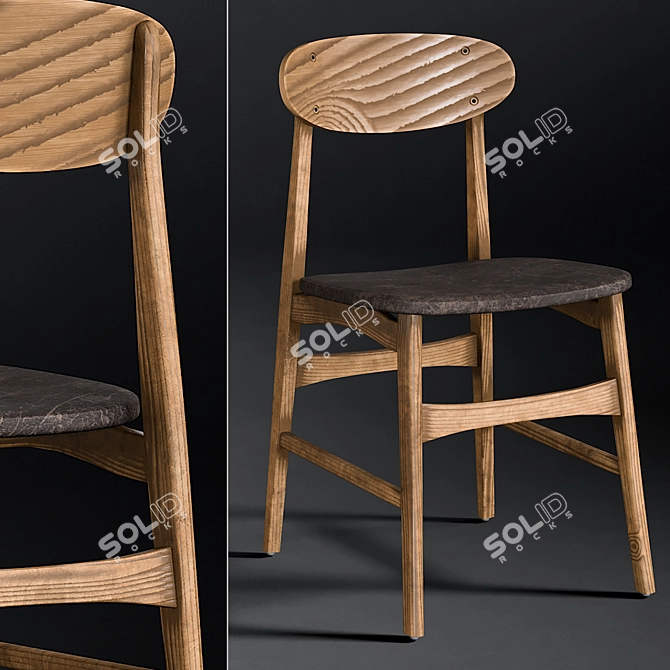 Modern Vernon Dining Chair - 3D Model 3D model image 1