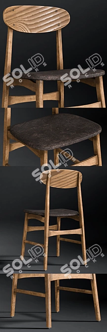 Modern Vernon Dining Chair - 3D Model 3D model image 2