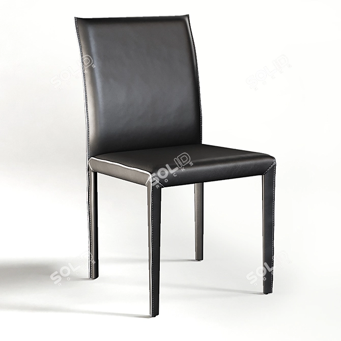 Folio Dining Chair: Realistic 3D Model 3D model image 1