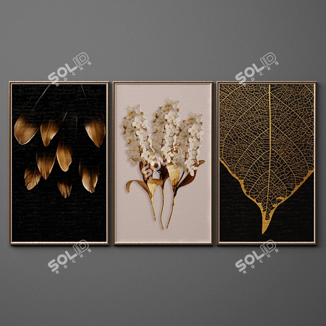 Elegant Art Collection - 6pcs, 60x100 cm 3D model image 1