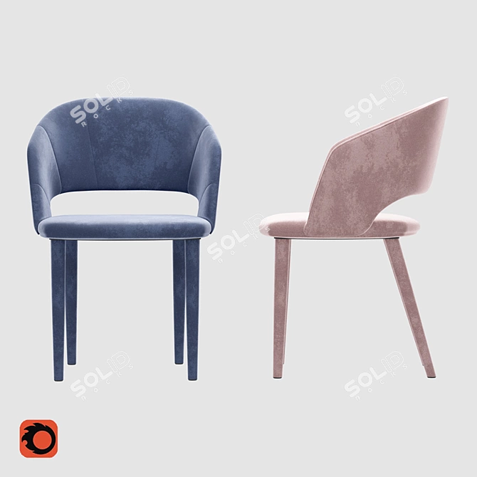 Andorra Easy Chair: Stylish and Durable Comfort 3D model image 2