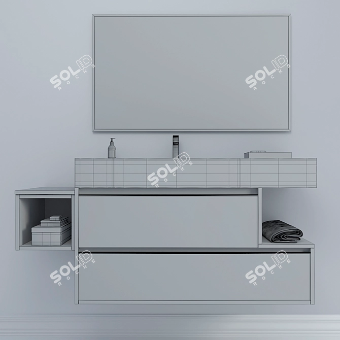 Italian Floating Furniture Set 3D model image 3