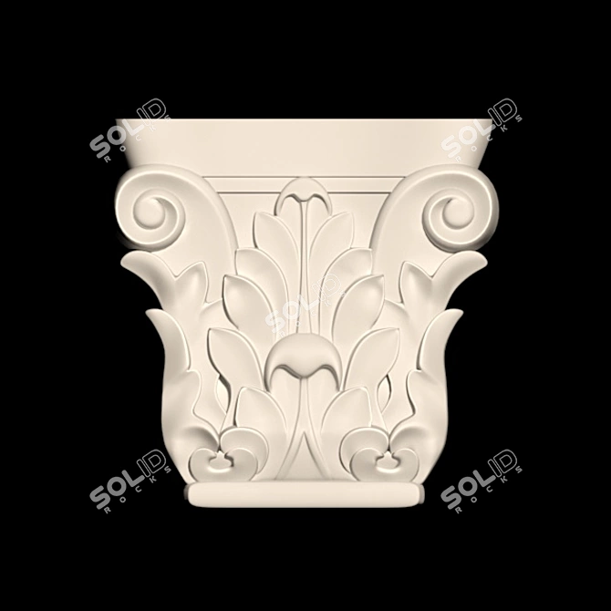 Title: Carved CNC Capital 3D model image 1