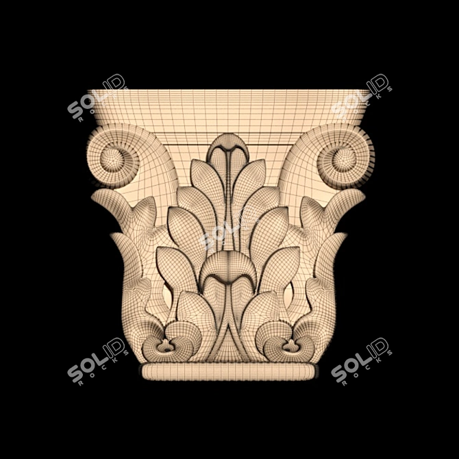 Title: Carved CNC Capital 3D model image 2