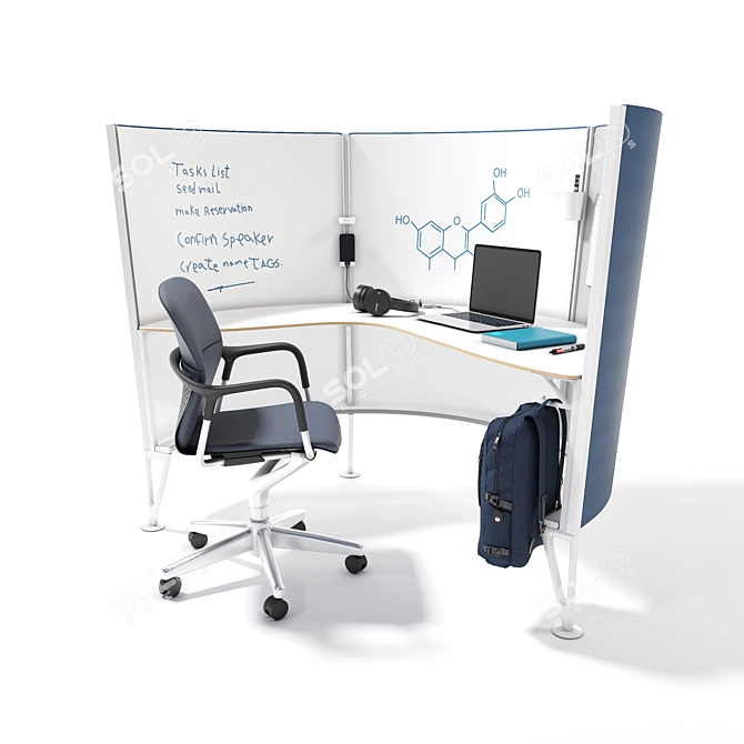 HermanMiller Prospect Solo Space: Ultimate Productivity Setup 3D model image 2