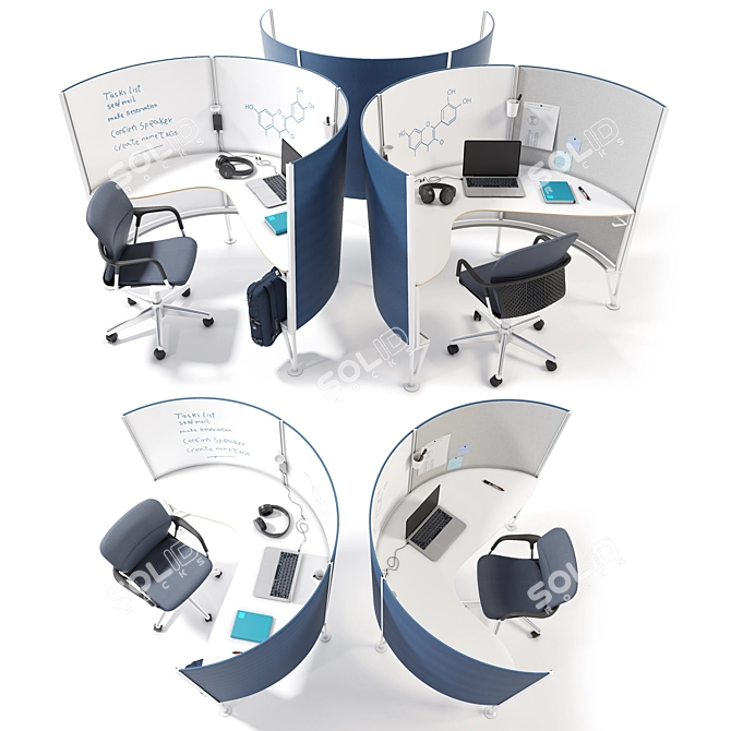 HermanMiller Prospect Solo Space: Ultimate Productivity Setup 3D model image 3