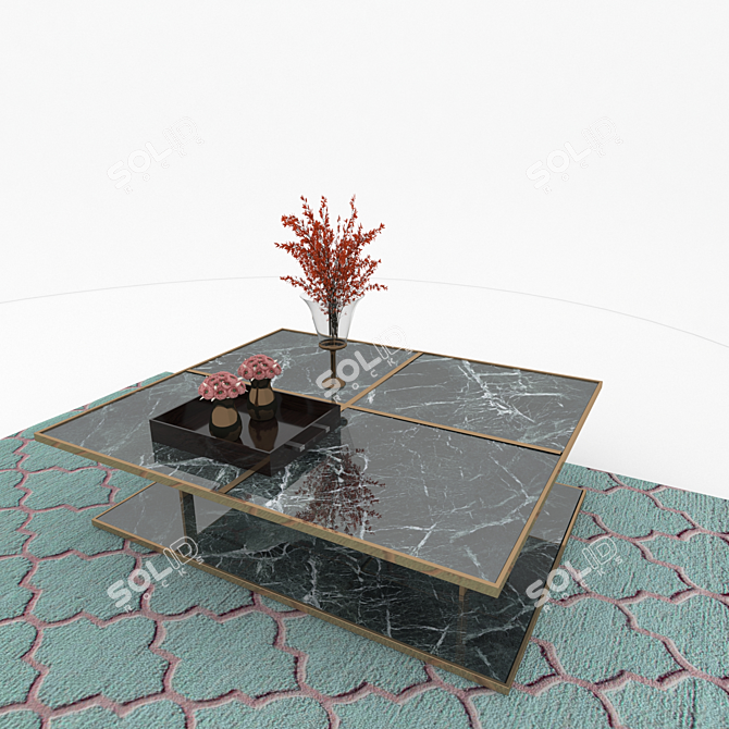 Vray Coffee Table: Full Texture Model 3D model image 1